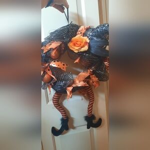 Halloween Orange and Black Wreath